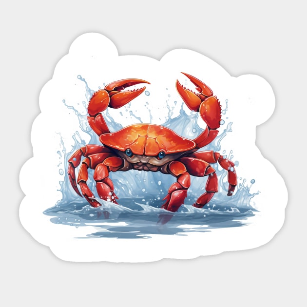 Red Crab Sticker by zooleisurelife